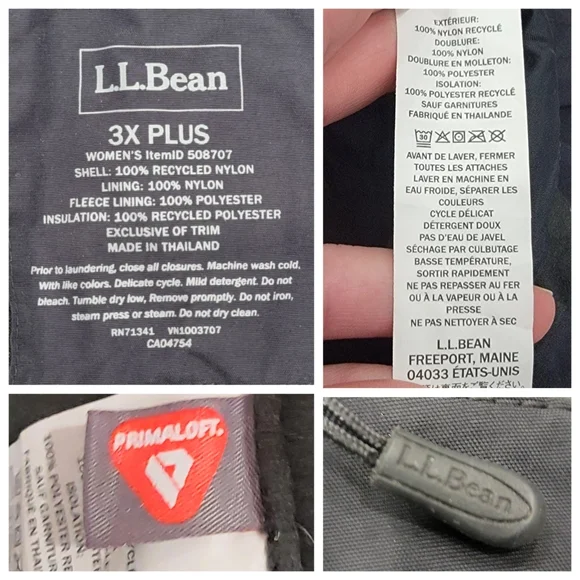 L.L.Bean Wildcat Waterproof Insulated Black Snow Ski Pants Women's Size 3X Plus - Picture 13 of 17